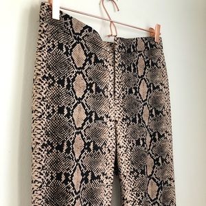 ZARA snake print bell bottoms